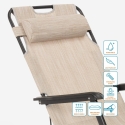 2 chaises longues de plage et jardin pliants multi-positions Emily Lux Zero Gravity 