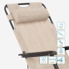 2 chaises longues de plage et jardin pliants multi-positions Emily Lux Zero Gravity 