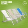 2 chaises de plage pliantes avec accoudoirs en aluminium Riccione Gold Lux 