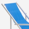 2 chaises de plage pliantes avec accoudoirs en aluminium Riccione Gold Lux 