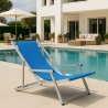 2 chaises de plage pliantes avec accoudoirs en aluminium Riccione Gold Lux Remises