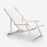 4 chaises de plage pliantes mer accoudoirs aluminium Riccione Gold Lux 