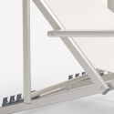 4 chaises de plage pliantes mer accoudoirs aluminium Riccione Gold Lux 