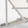 4 chaises de plage pliantes mer accoudoirs aluminium Riccione Gold Lux 