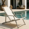 4 chaises de plage pliantes mer accoudoirs aluminium Riccione Gold Lux Offre