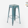 tabouret de bar vintage en métal design industriel style steel stale 78cm Promotion
