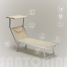 Bain de soleil transat de plage professionnel pare-soleil Santorini 