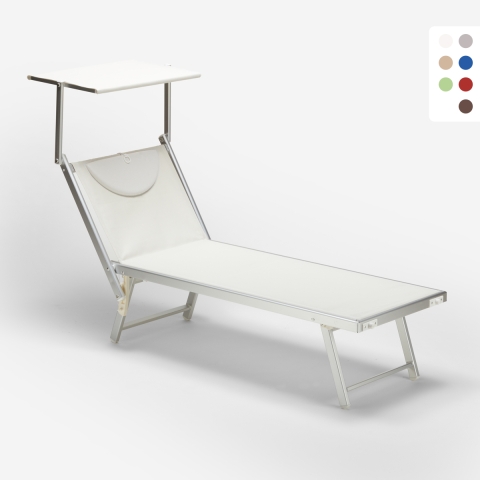 Bain de soleil transat de plage professionnel pare-soleil Santorini Promotion
