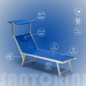 20 transats de plage et jardin bains de soleil en aluminium Santorini 