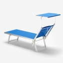 4 transats de plage bain de soleil professionnels en aluminium Santorini 