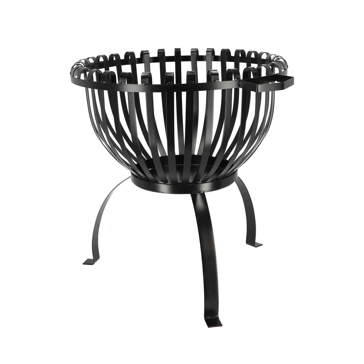 Brasero surélevé de jardin en métal noir avec poignées Promotion Brasero surélevé de jardin en métal noir avec poignées Promotion