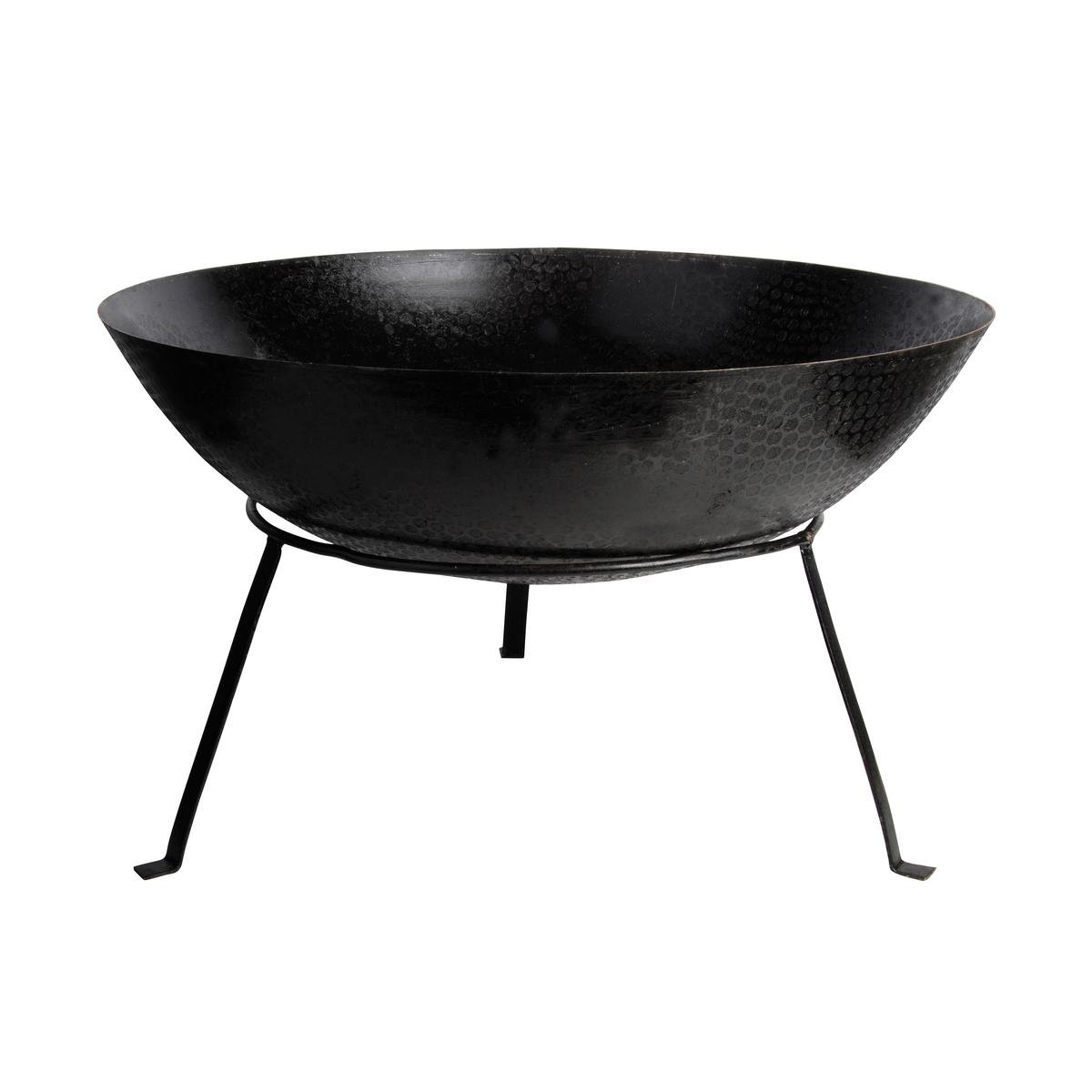 Brasero extérieur rond en fonte sur trépied finition noire Promotion Brasero extérieur rond en fonte sur trépied finition noire Promotion