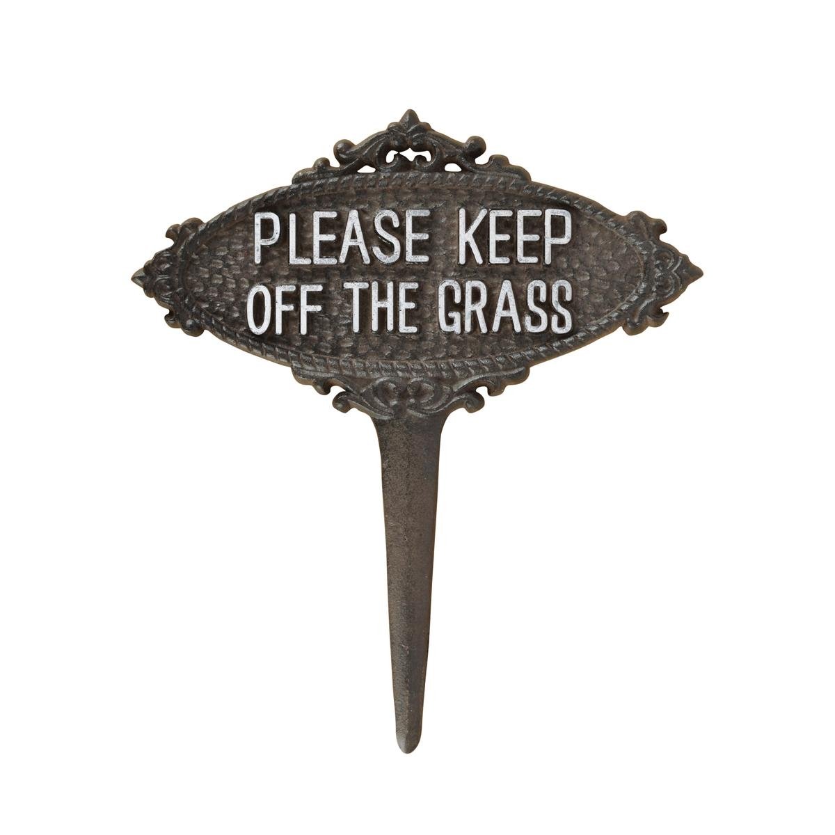 Panneau de jardin en fonte Keep Off The Grass Promotion Panneau de jardin en fonte Keep Off The Grass Promotion