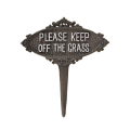 Panneau de jardin en fonte Keep Off The Grass Promotion