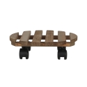 Chariot rond pour plantes en bois avec roulettes Dimensions
