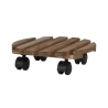 Chariot rond pour plantes en bois avec roulettes Caractéristiques