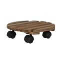 Chariot rond pour plantes en bois avec roulettes Prix
