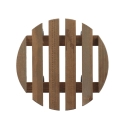 Chariot rond pour plantes en bois avec roulettes Achat