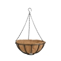 Panier suspendu avec chaîne et pot en coco 35 cm Promotion