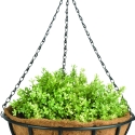 Panier suspendu avec chaîne et pot en coco 35 cm Remises