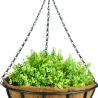 Panier suspendu avec chaîne et pot en coco 35 cm Remises