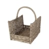 Panier à bûches en osier avec poignée 45,8x36x51,5 cm Offre