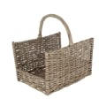 Panier à bûches en osier avec poignée 45,8x36x51,5 cm Promotion