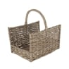 Panier à bûches en osier avec poignée 45,8x36x51,5 cm Promotion