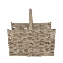Panier à bûches en osier avec poignée 45,8x36x51,5 cm Remises