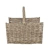 Panier à bûches en osier avec poignée 45,8x36x51,5 cm Remises