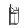 Étagère murale d'angle à 2 niveaux pliable Dimensions
