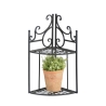 Étagère murale d'angle à 2 niveaux pliable Remises