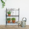Étagère pliante 3 niveaux acier noir Remises