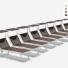20 transats de plage bains de soleil en aluminium Santorini Limited Edition Promotion