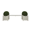 Banc extérieur de jardin en bois avec jardinières Réductions
