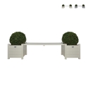 Banc extérieur de jardin en bois avec jardinières Promotion