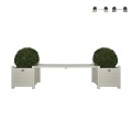 Banc extérieur de jardin en bois avec jardinières Promotion