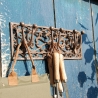 Porte-outils mural en fonte avec 3 crochets décoratifs Vente