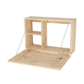 Étagère murale avec plateau pliant en bois Promotion