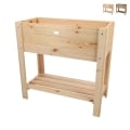 Jardinière surélevée en bois naturel 80,5x37,3x78,2 cm Promotion