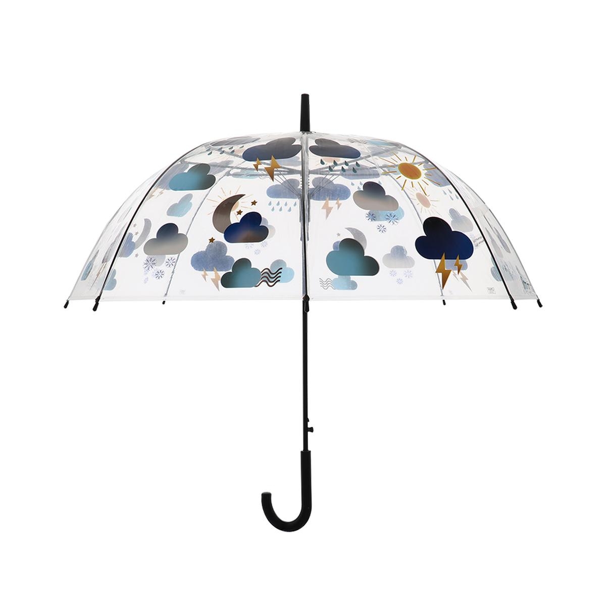 Parapluie transparent à motifs météo colorés Dis. Tempo