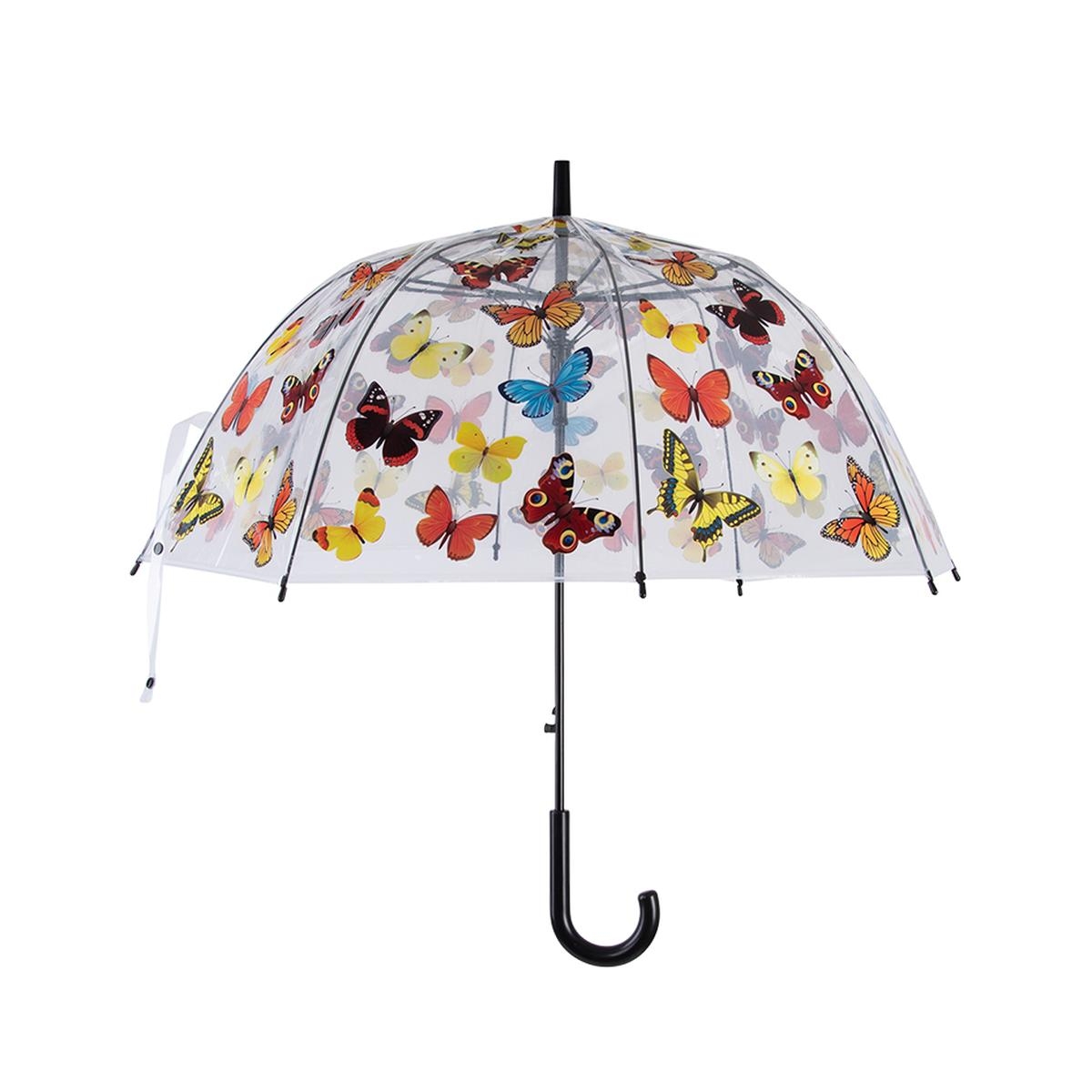Parapluie transparent avec imprimé papillons colorés Promotion Parapluie transparent avec imprimé papillons colorés Promotion