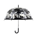 Parapluie transparent avec motif forêt et cerfs Promotion