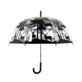 Parapluie transparent avec motif forêt et cerfs Promotion
