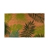 Paillasson en fibre de coco à motif feuilles tropicales Promotion