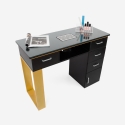 Table manucure esthéticienne noir aspirateur plateau en verre Glamos Catalogue