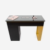 Table manucure esthéticienne noir aspirateur plateau en verre Glamos Choix