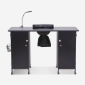Table manucure avec roues aspirateur lampe blanc noir Talos Catalogue