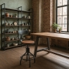 Tabouret de bar cuisine vintage industriel réglable avec dossier Junt Vente