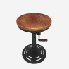 Tabouret vintage de bar industriel réglable avec manivelle Zunor Offre